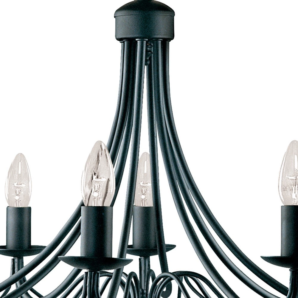 Schwarzer Kronleuchter Maypole 8-Licht Searchlight 5013874221056