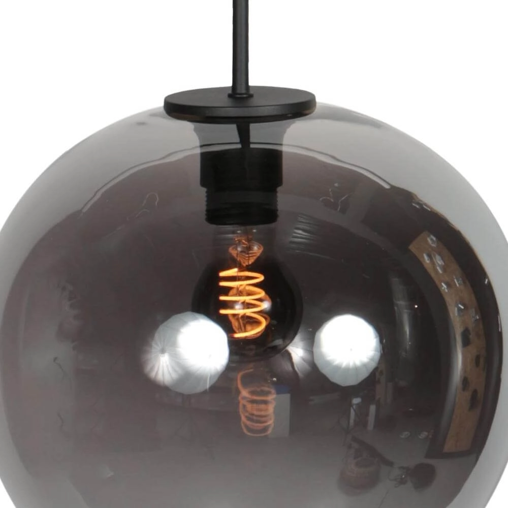 Pendelleuchte HaloSwap mit 1 Kugel Rauchglas Ø 30cm Steinhauer 8712746179750
