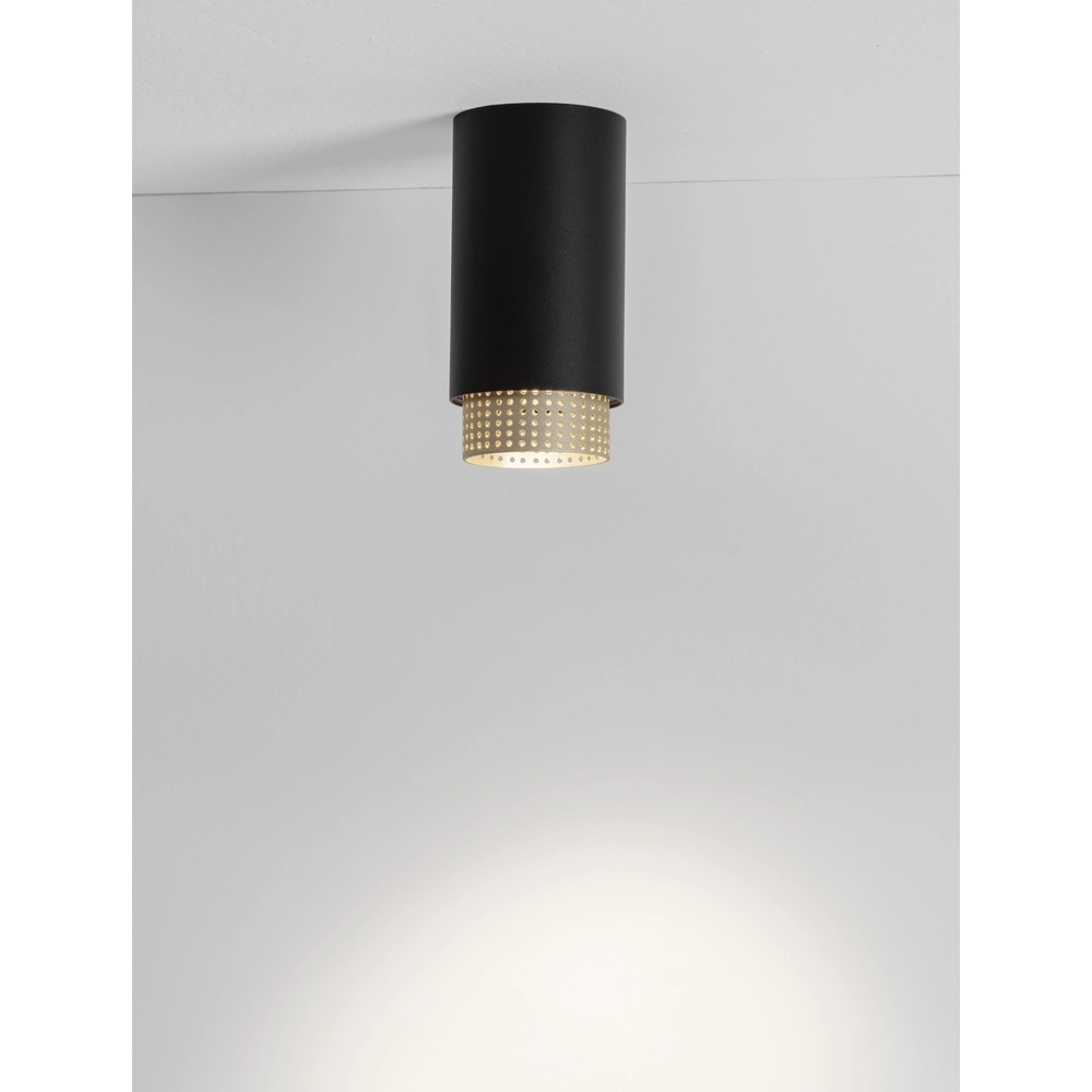 Deckenstrahler Nessi schwarz mit gold