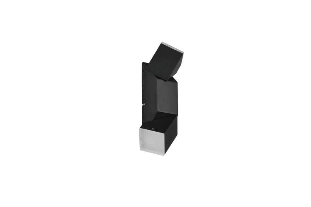 Schwarzer Wandstrahler Raglan mit LED Trio 4017807614725
