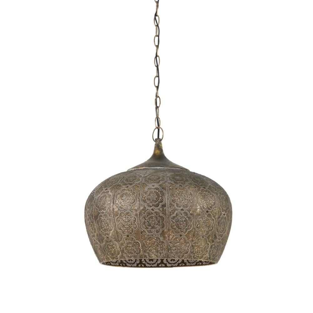 Pendellampe Emine Ø 43,5 cm braun