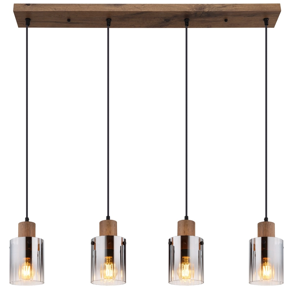 Pendellampe Underwood Holz 4-Licht Globo 9007371507658