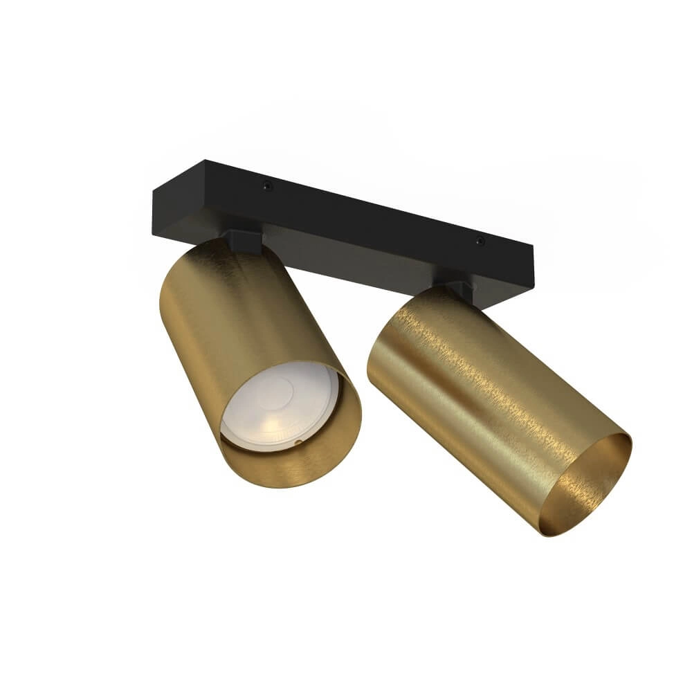 Goldfarbener Aufbaustrahler Mono 2-flammig neigbar Lyora 5903139778299