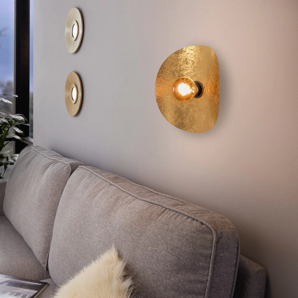 Schwarze Wandlampe Saceda mit Gold Stars of Light 9008606292301