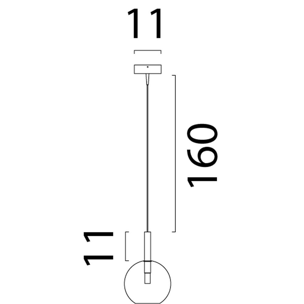 Pendellampe Ø 17 cm Lido Ball mit rauchverdünnendem Glas Masterlight 8718121324692