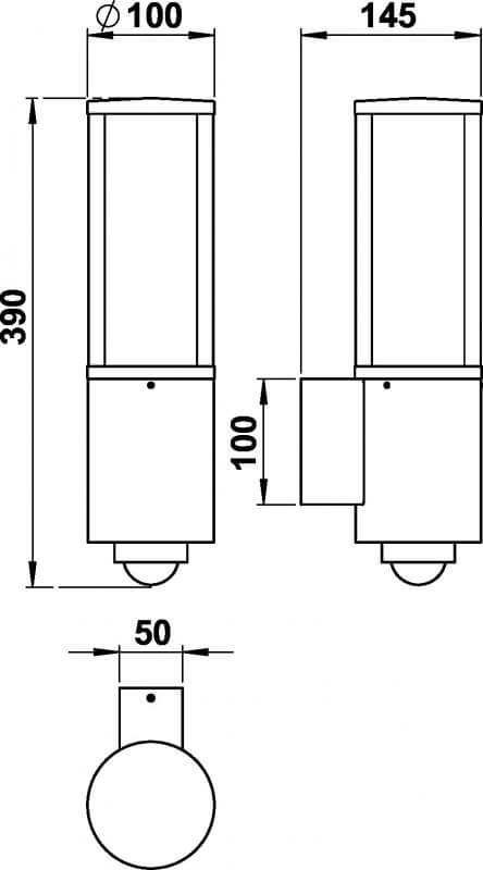 Wandlampe Rod grau Albert 4007235903201