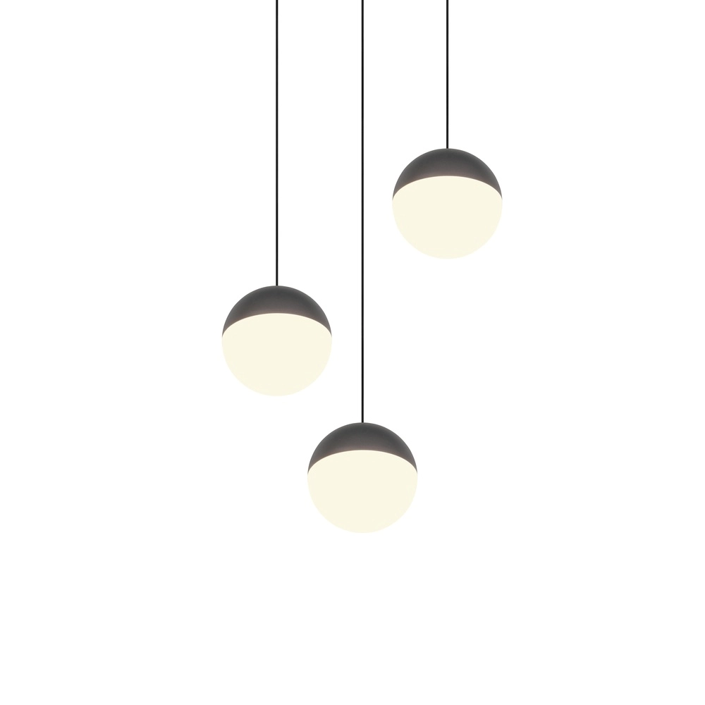 3-Licht Pendellampe Senta Rundanthrazit Trio 4017807697834