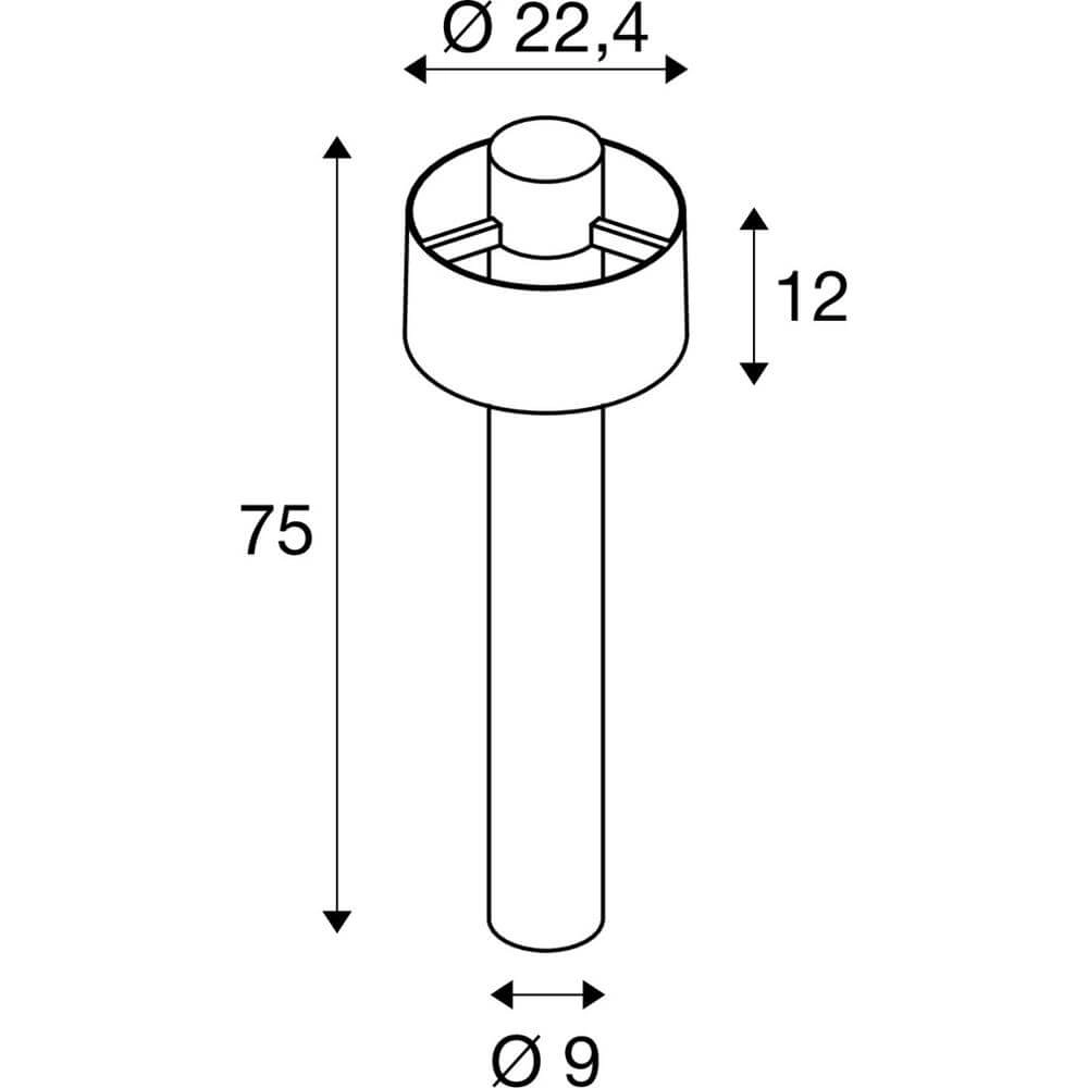 Design-Gartenleuchte Photoni Cyl Pole 75 Rostbraun 75cm SLV 4024163295321