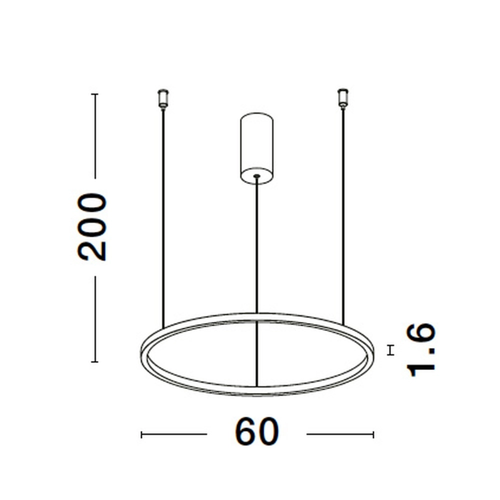 Runde Pendelleuchte Tarquin weiß Ø 60cm Lyora 5212017438256