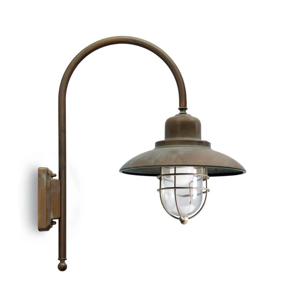 Ländliche Außenleuchte Patio Cage gealtertes messing