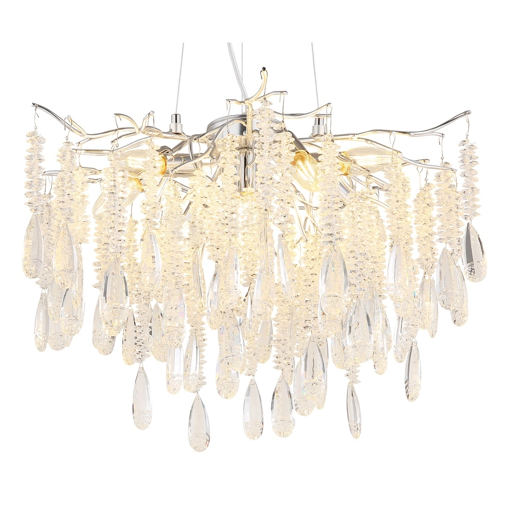 Pendellampe Kinga silbergrau Ø 60cm Globo 9007371572984
