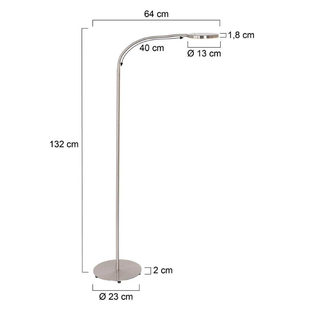 Flexible LED-Leselampe Platu Edelstahl Steinhauer 8712746151503