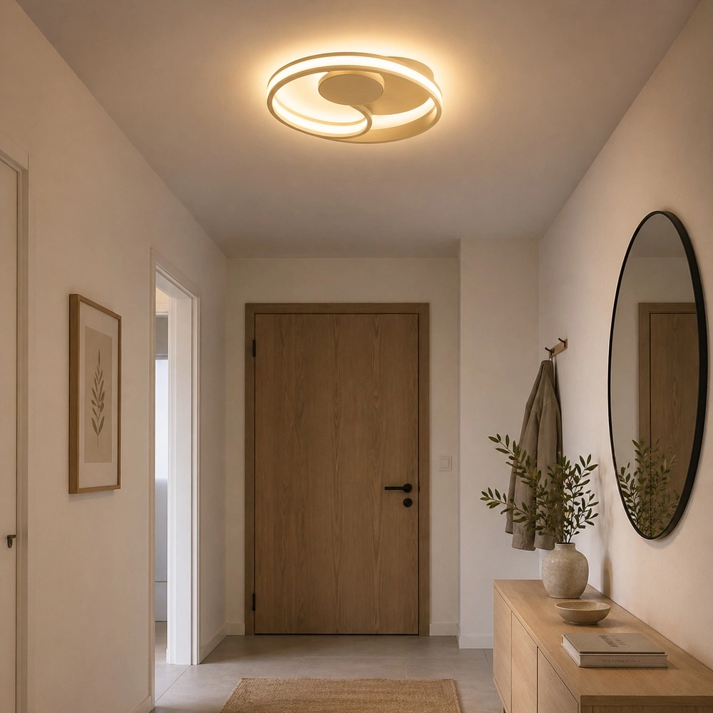 Deckenlampe beige Revola Design Ø 40cm Brilliant 4004353477492