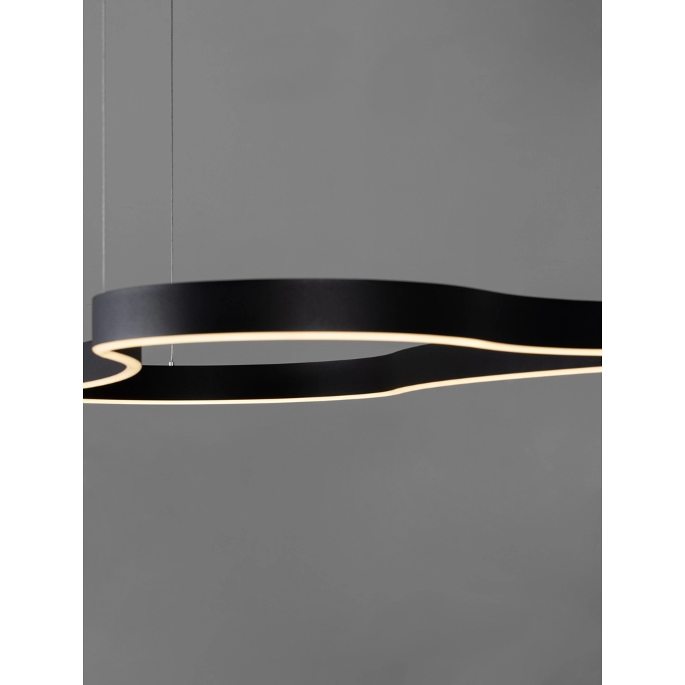 Pendelleuchte in natürlicher Form Dussa schwarz 120cm Lyora 5212017463074