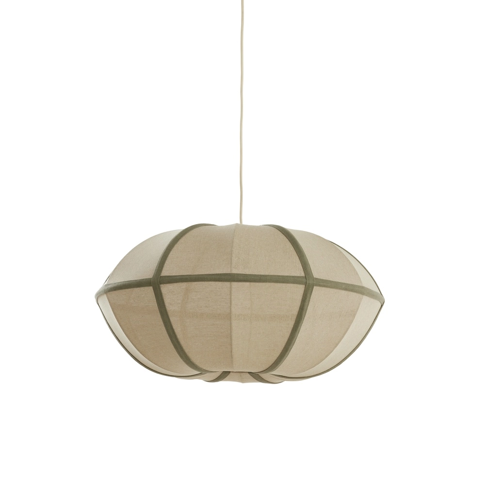 Japandi-Pendellampe Mirelys Ø 61 cm – olivgrün Light & Living 8717807835910