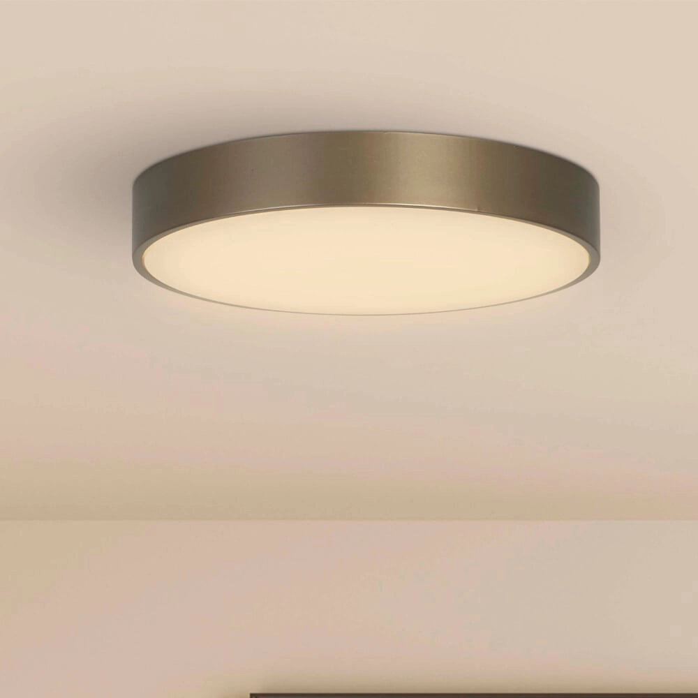 Deckenlampe Palma Bronze mit weißem Fenster Searchlight 5053423273310