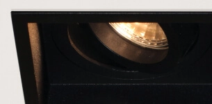 Schwarzer Einbau Spot Rex Quadrat Artdelight 8719831735532
