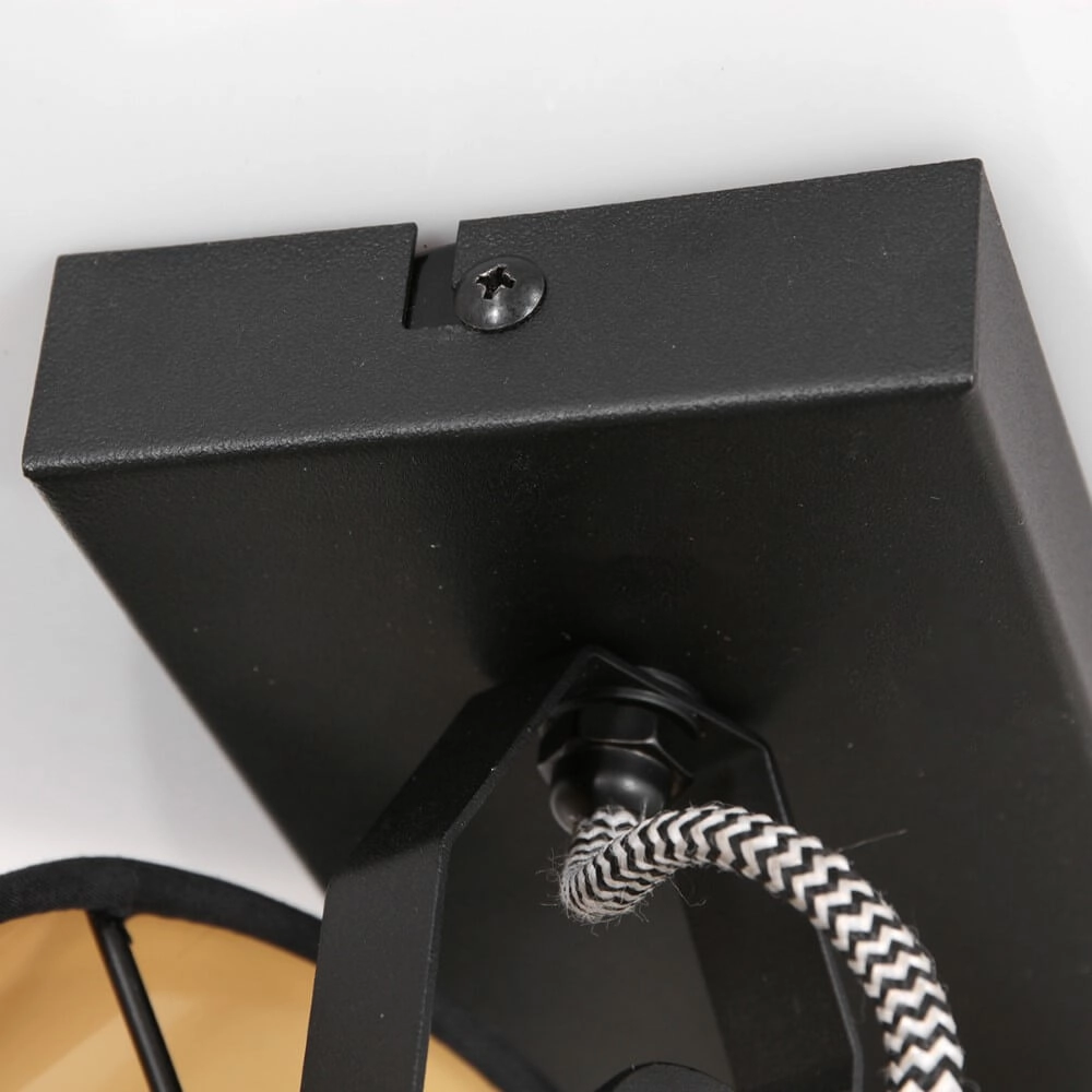 Schwarze Deckenlampe Ornoir 2-flammig Steinhauer 8712746151411