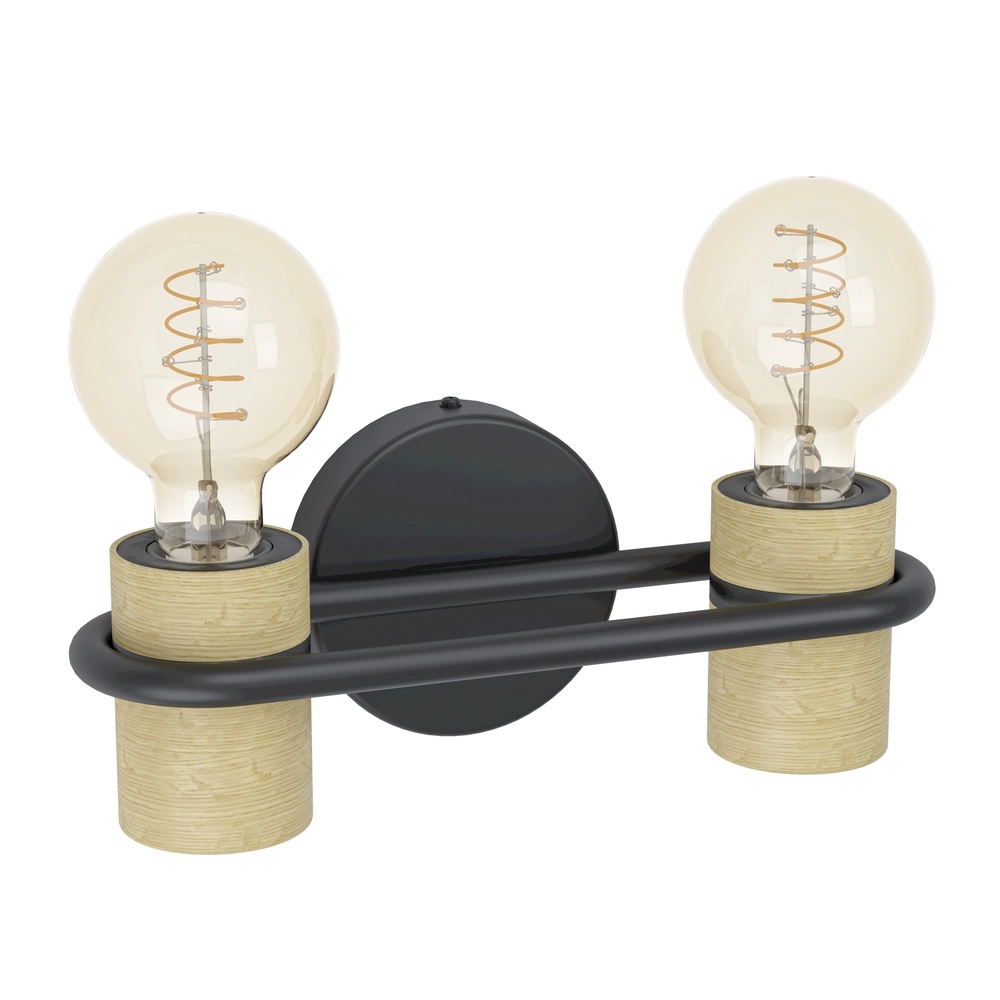 Wandlampe Chieveley mit Holzoptik – 1x E27 Eglo 9002759435424