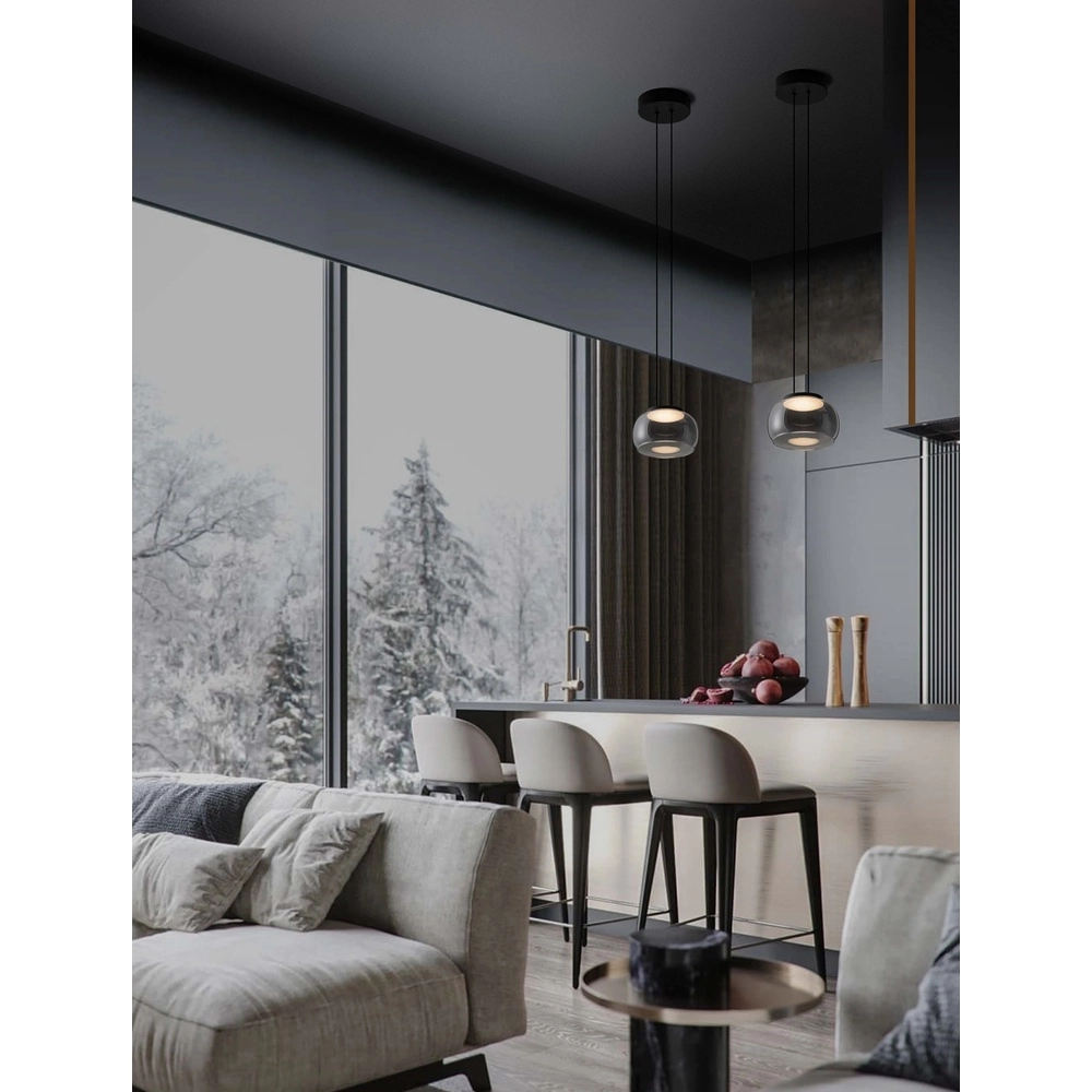 Moderne Pendelleuchte Bios Single Schwarz Lyora 5212017458513