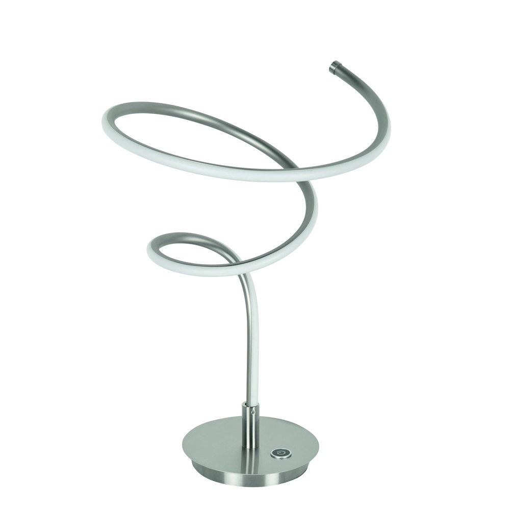 Design-Tischleuchte Curle nickel Ø 27cm