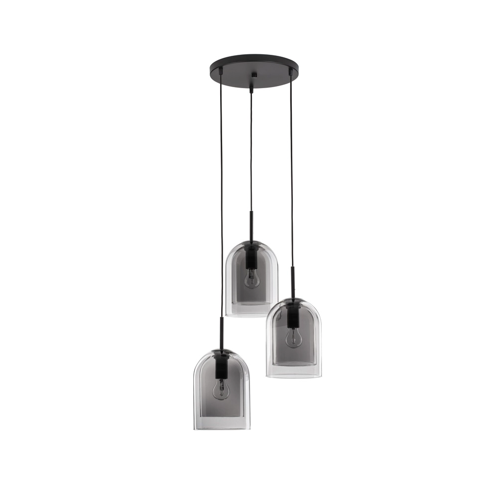 Pendelleuchte Velor 3-flammig schwarz rund Lyora 5212017431189