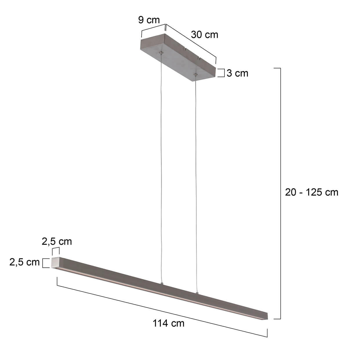 LED-Hängelampe light stripe Steinhauer 8712746133677