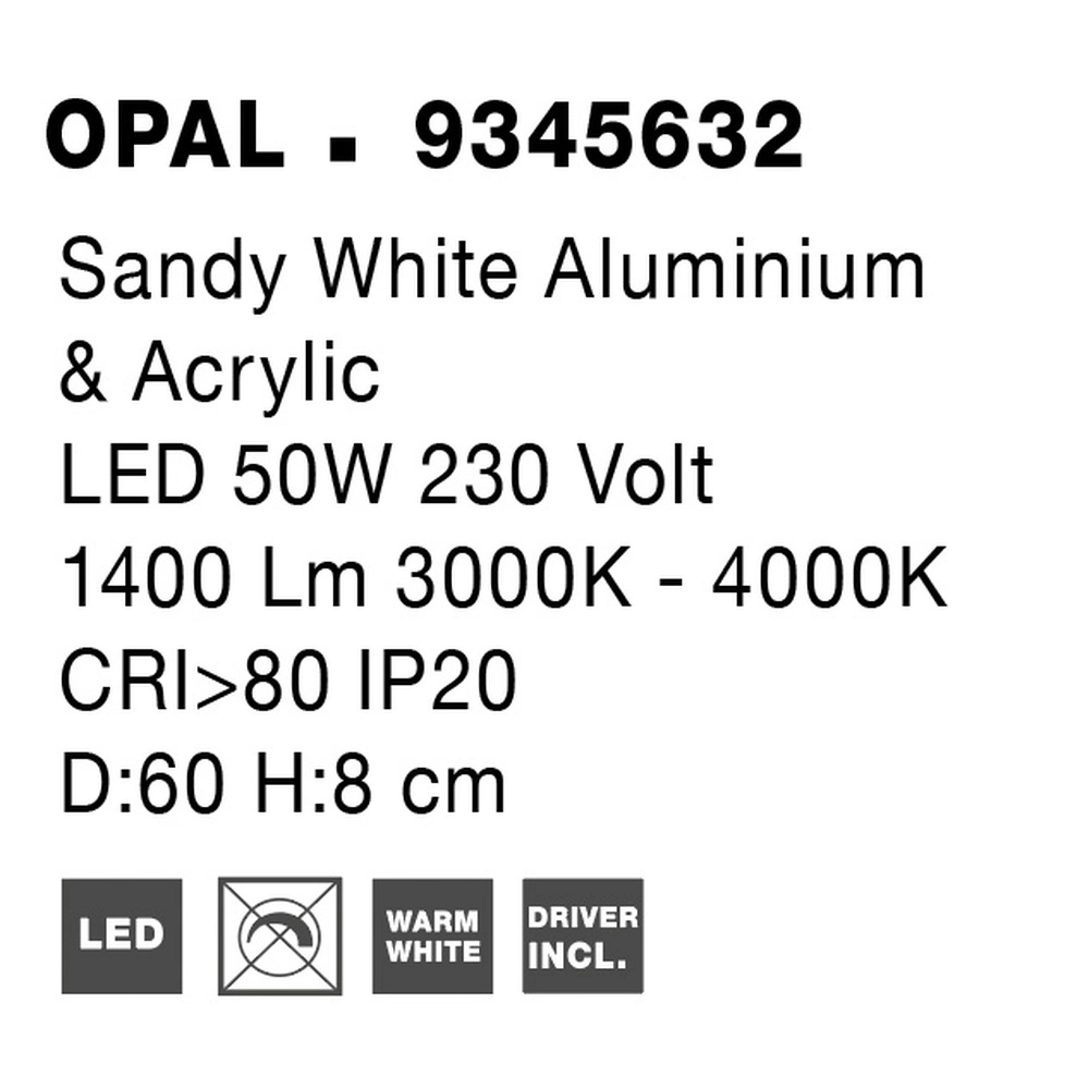 Deckenlampe Morbido weiß Ø 60cm Lyora 5212017438577