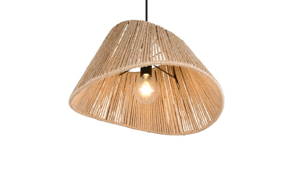 Japandi Pendelleuchte Valerie Rattan Ø 52cm Trio 4017807637380