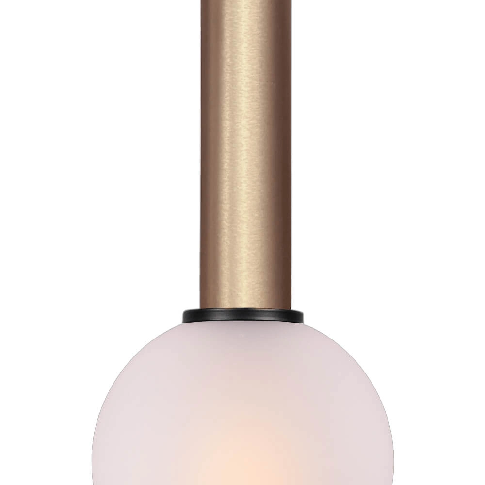 Hängelampe Ø 15cm Bella 2 Messinggold mit mattweißem Glas Masterlight 8718121333991