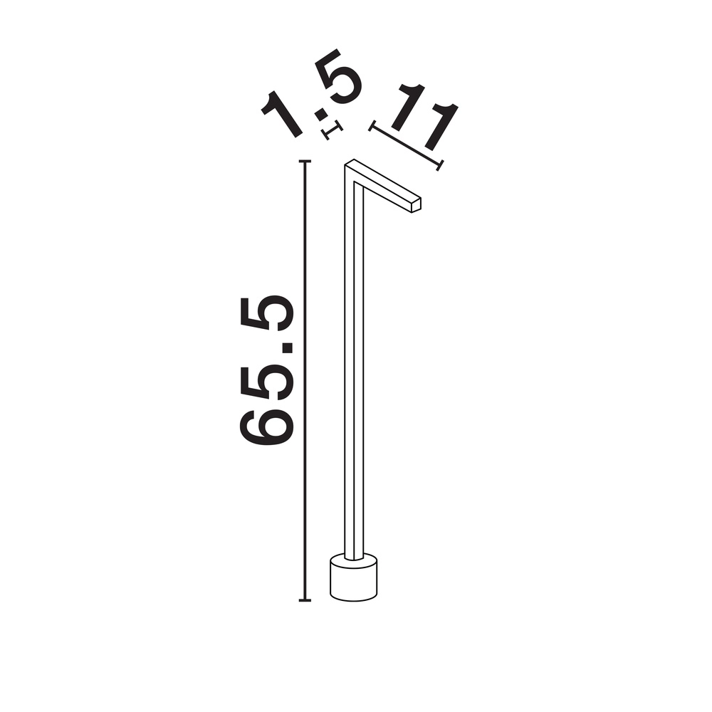 Schlanke Gartenleuchte Pipe schwarz 64,5cm Lyora 5212017465542