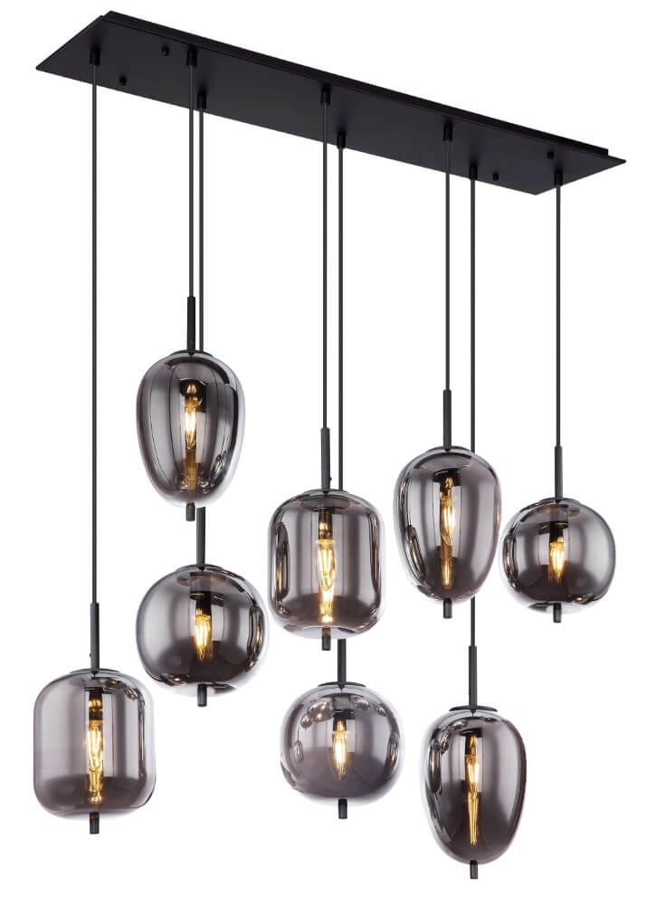Design-Hängelampe Blacky schwarz 8-Licht
