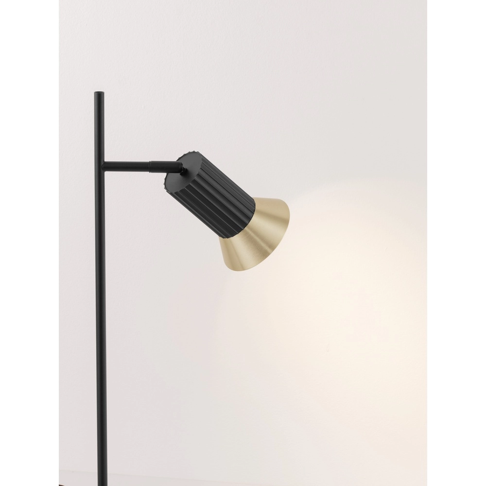 Design-Tischleuchte Luvia schwarz mit gold Lyora 5212017475596