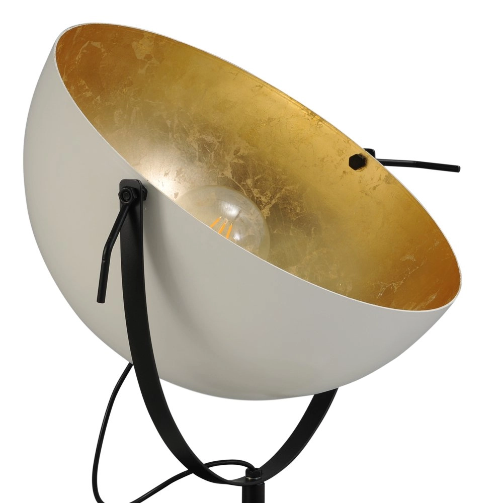 Tischlampe Industria Uplighter 50 cm weiß mit altem gold Masterlight 8718121236889