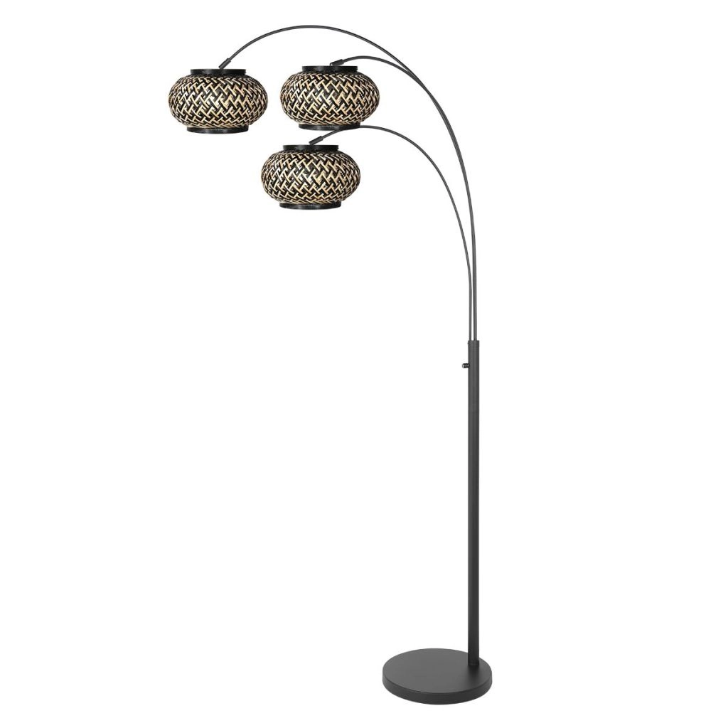 Stehlampe Nox Light mit Bambusmützen Steinhauer 8712746182880