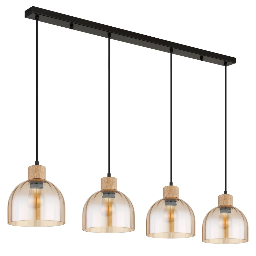 4-Licht Pendellampe Swanson Schwarz Globo 9007371583652