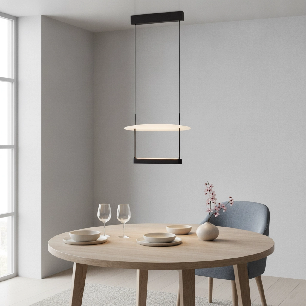 Design-Pendelleuchte Diona Ø 40cm schwarz mit weiß