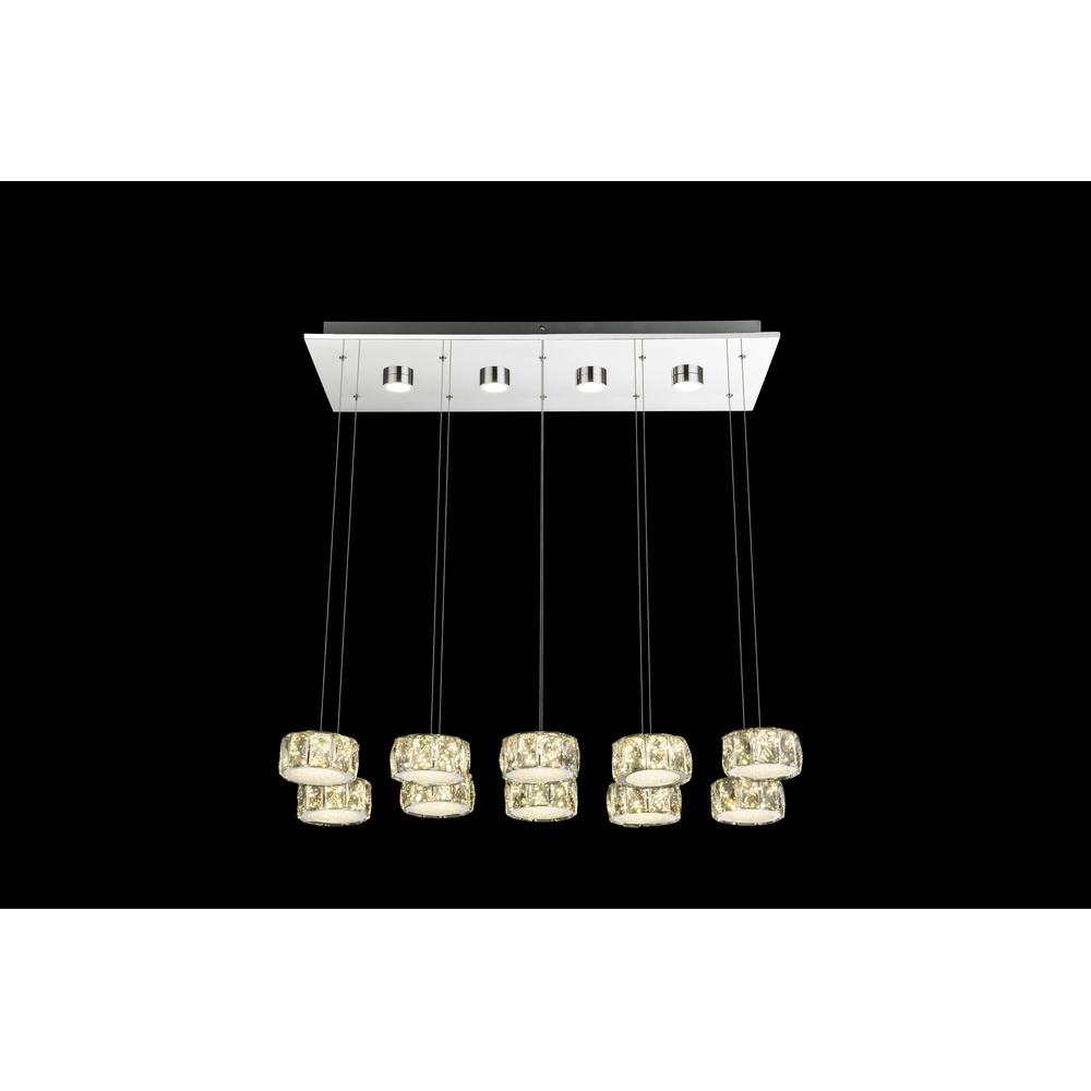 10-Licht Pendellampe Amur Chrom Globo 9007371345069