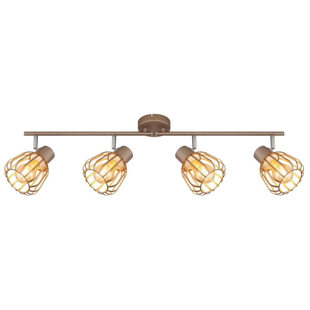 Deckenlampe Olin 4-helles Kaffeebraun Globo 9007371592579