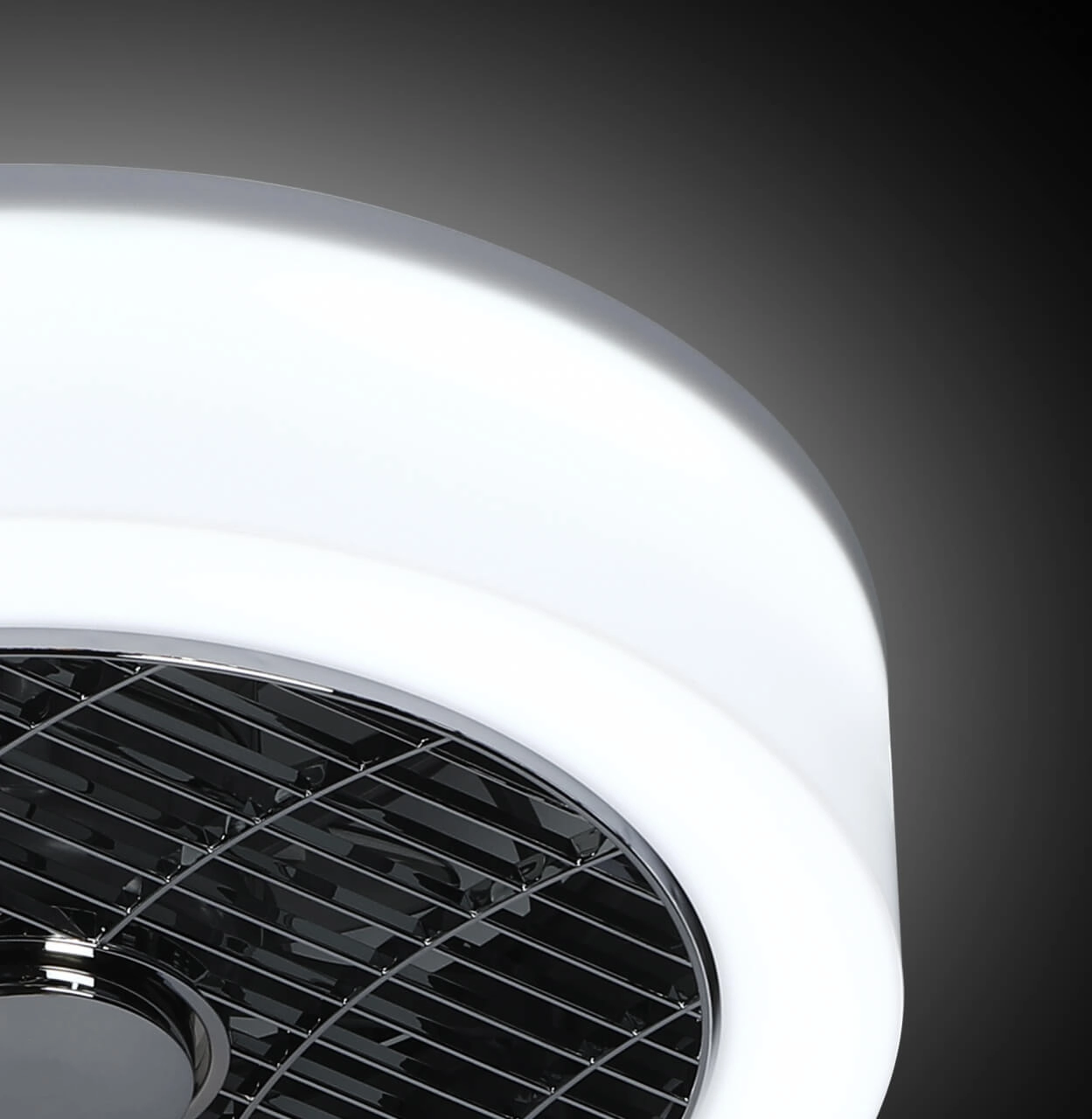 Deckenventilatorlampe The Fan 40 cm – 2700–4000 K weiß mit schwarz ETH 8720195300564