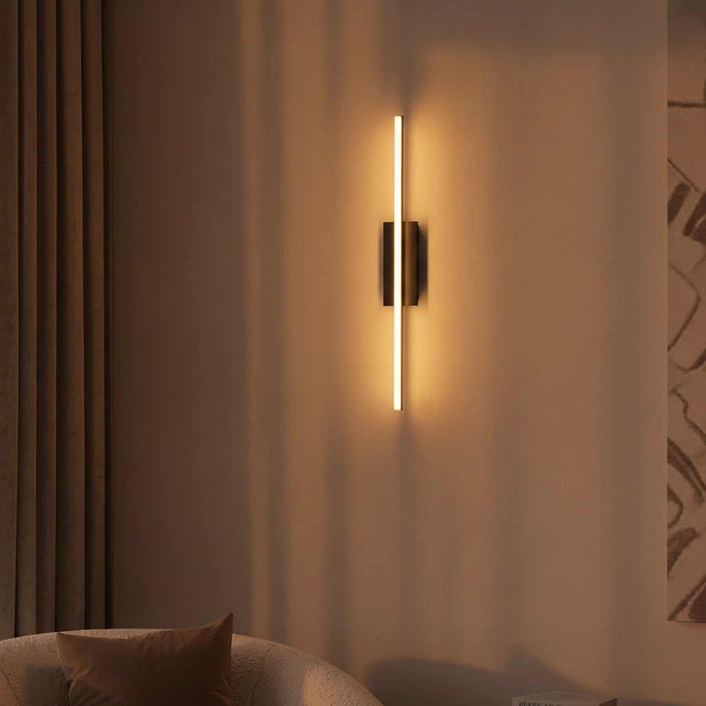 Design-Wandleuchte Gratta schwarz