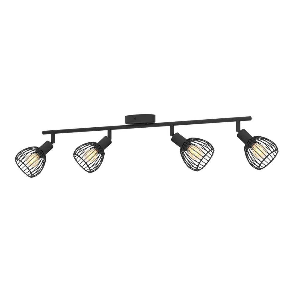 4-Licht-Drahtlampenscheinwerfer Sonnino schwarz - E14