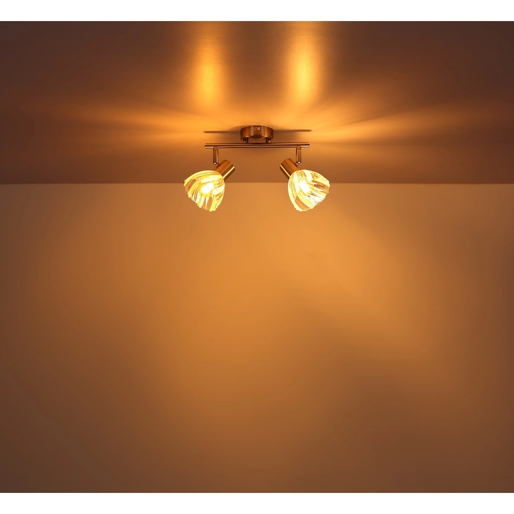 Deckenlampe 2-Leuchten Zachery Nickel Globo 9007371531486