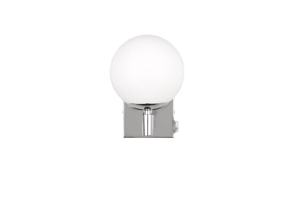 Wandlampe Kula Chromleuchte mit weißem Glas Trio 4017807585278
