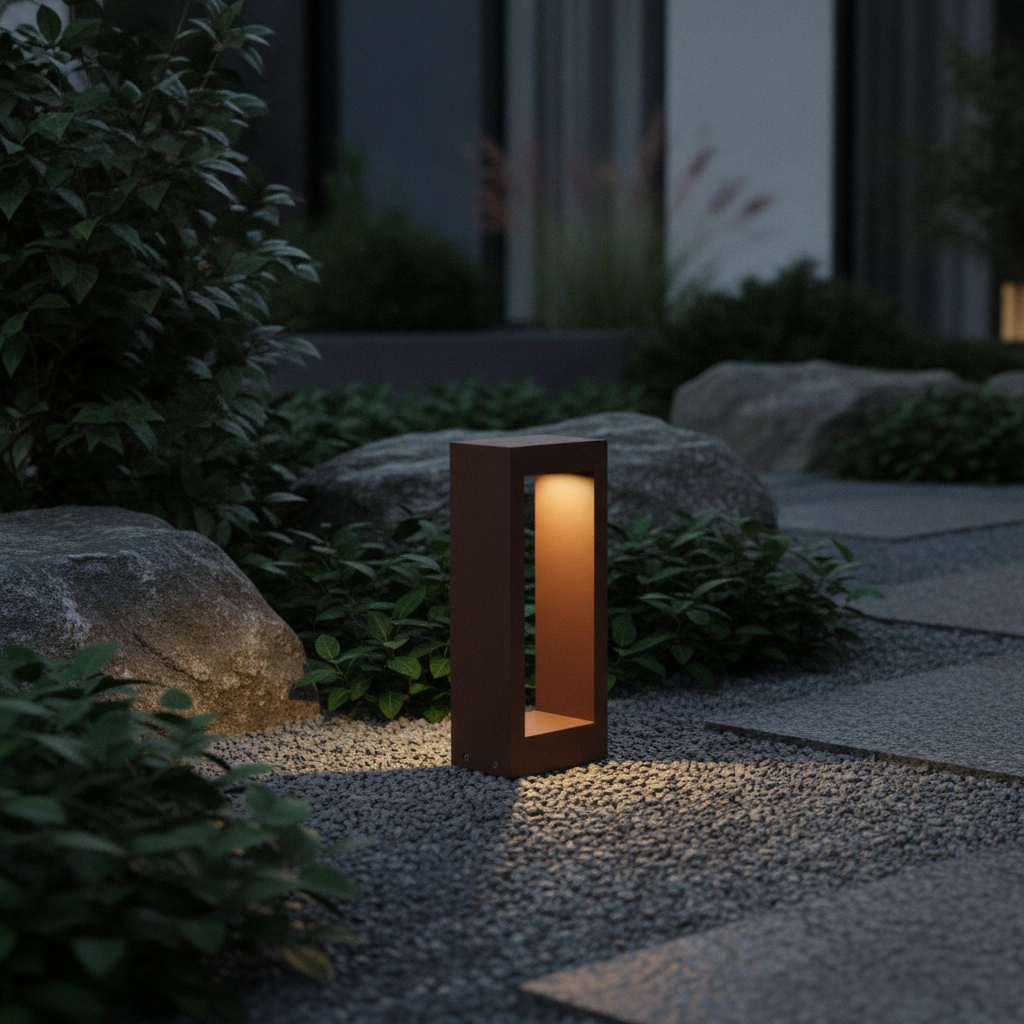 Rostbraune Gartenlampe Dolix 30cm - 2700K
