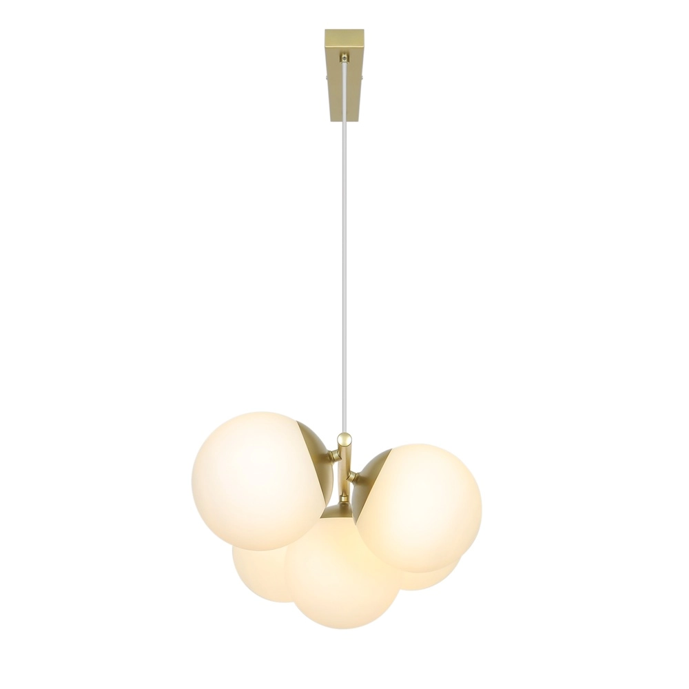Skandinavische Pendellampe Lilly Gold mit Weiß Nordlux 5704924027291