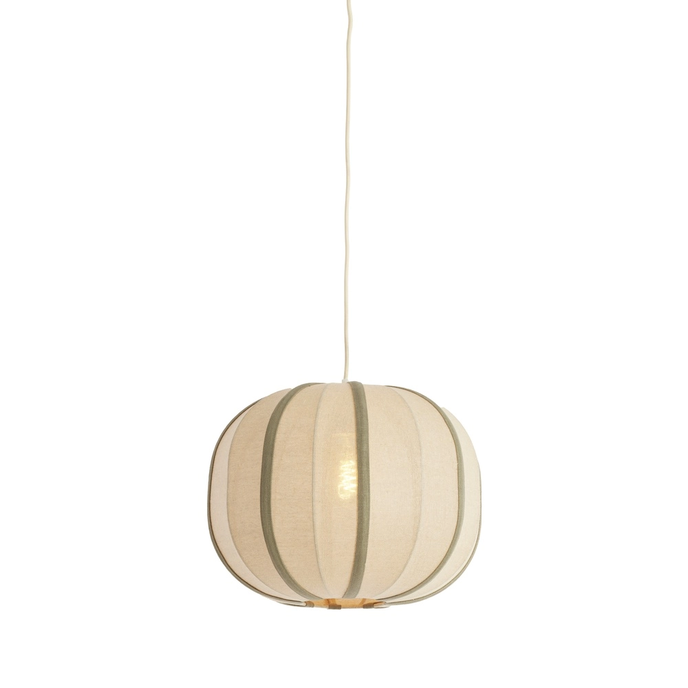 Japandi-Pendellampe Esmiria Ø 40cm – olivgrün Light & Living 8717807835927
