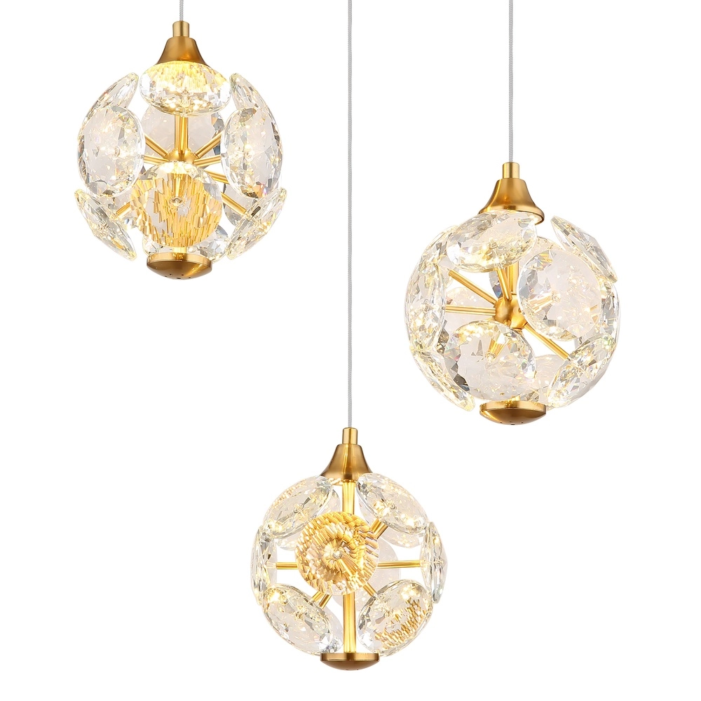 3-Licht Pendellampe Virina gold Ø 65 cm Globo 9007371449620