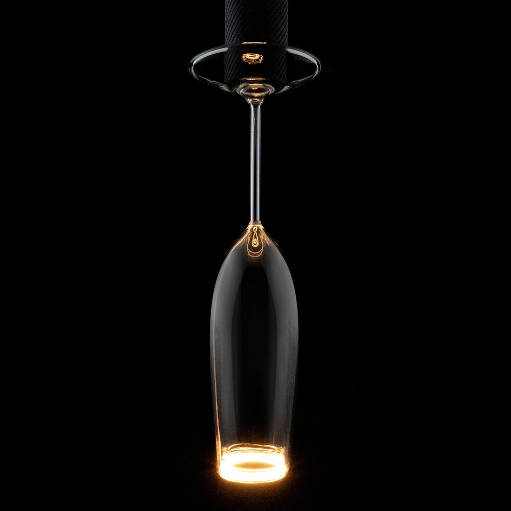 Lichtquelle aus Champagnerglas Floating klar - 4W - E27 - 400lm - 2200K - Ø 8cm