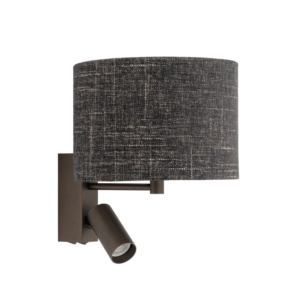 Wandlampe schwarze Melange Amarela mit Tischlampenschirm